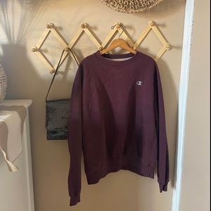Maroon Oversized Champion Crewneck